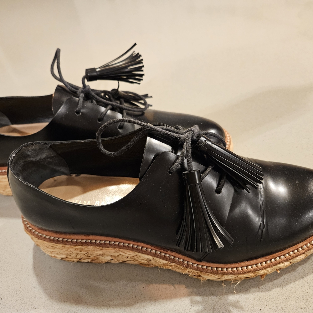 Loeffler Randall Black Tassel Loafers